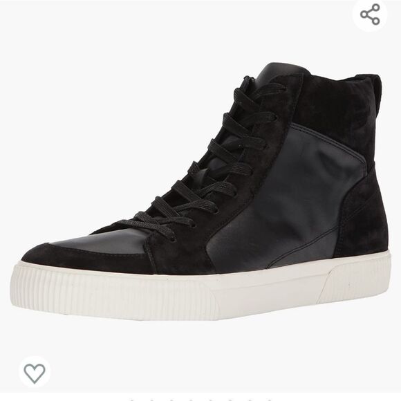 Black leather & suede Vince Kameron high top sneakers, excellent condition! - Picture 2 of 13